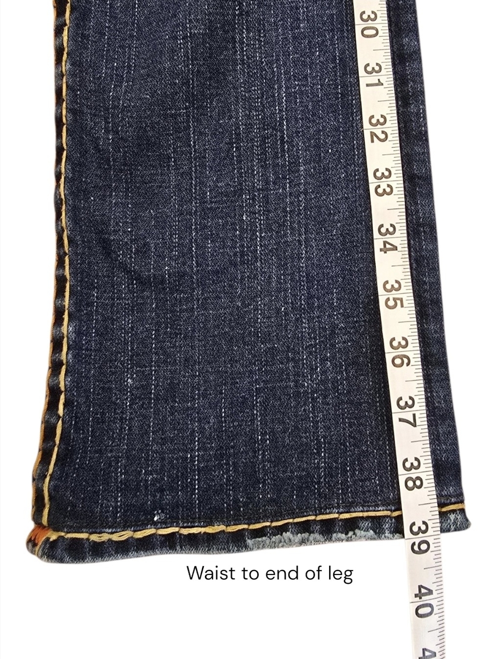 True Religion Joey Bootcut Jeans Women's 26 Dark Wash Flap Pocket Low Rise Y2K - Picture 10 of 16